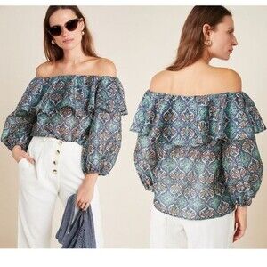 Sachin & Babi Musette Blouse Size L  - Anthropologie - NEW!